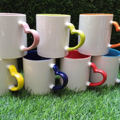 Inside & Heart Handle Color Mug