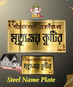 Alternative view of Steel Name Plate       12'' x 8''